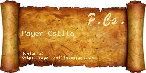 Payer Csilla névjegykártya