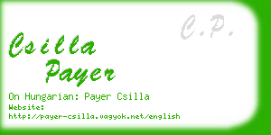 csilla payer business card